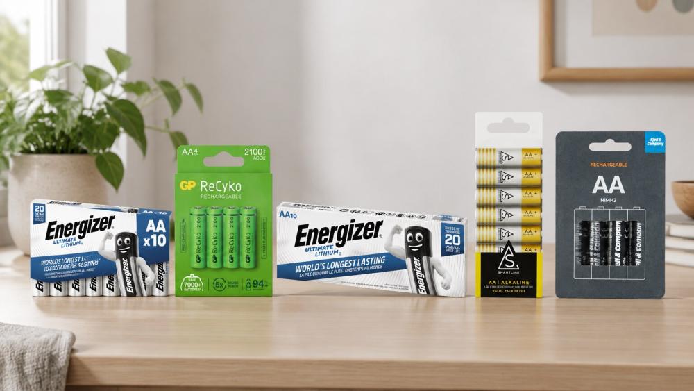 Testvinnarna inom AA-batterier