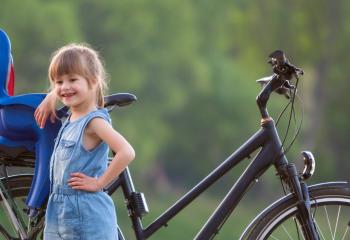 Cykelsits för barn banner