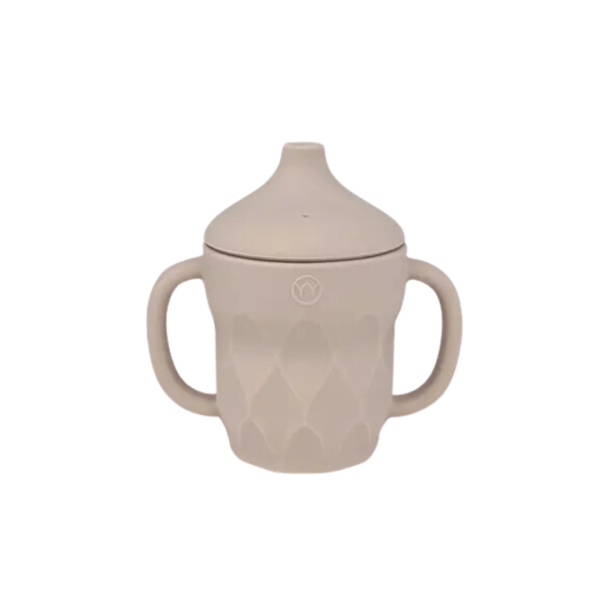 Pipmugg i silikon Dune Beige