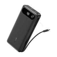 Anker Power Bank 20000 mAh 87 W med inbyggd USB-C-kabel – svart