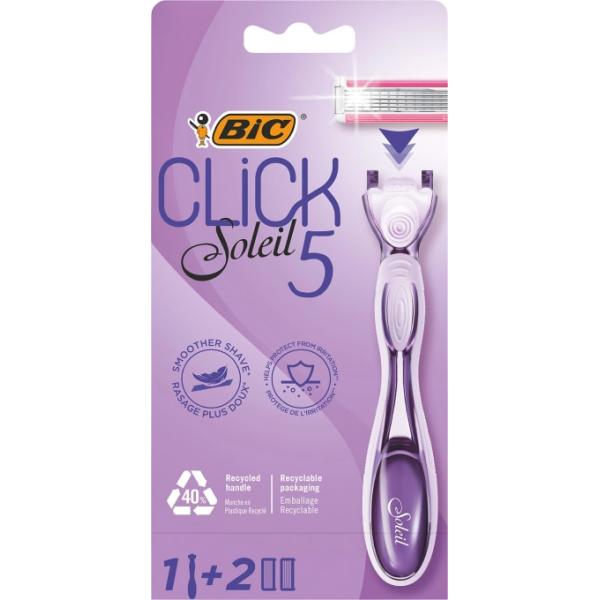 BIC Click 5 Soleil Rakhyvel för Kvinnor 1+2