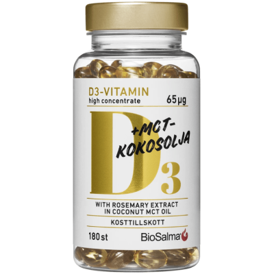 BioSalma D3-vitamin 65 µg i MCT-kokosolja