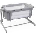 Chicco Next2Me Magic Evo Bedside Crib, Grey Mist