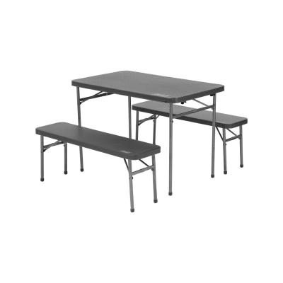 Coleman 4 P Packaway Table & Bench Set Black