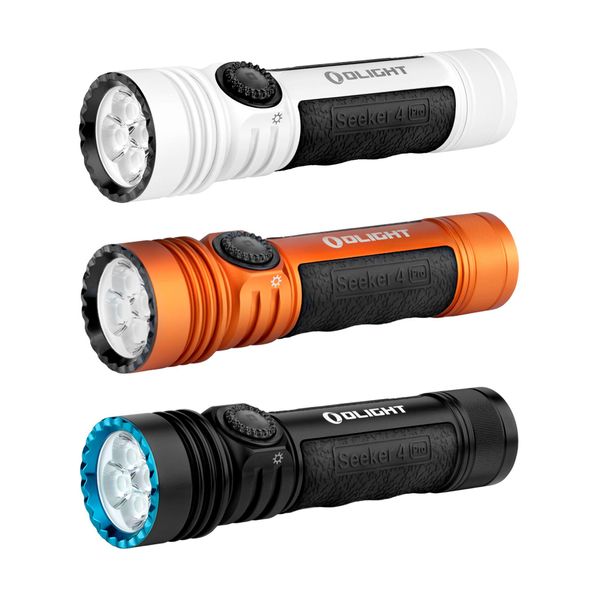 Ficklampa OLIGHT Seeker 4 Pro – 4600 lm / 133 mm / laddbar, orange
