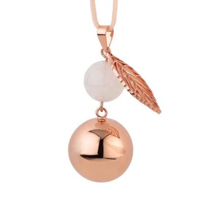 Bola pärla löv roséguld