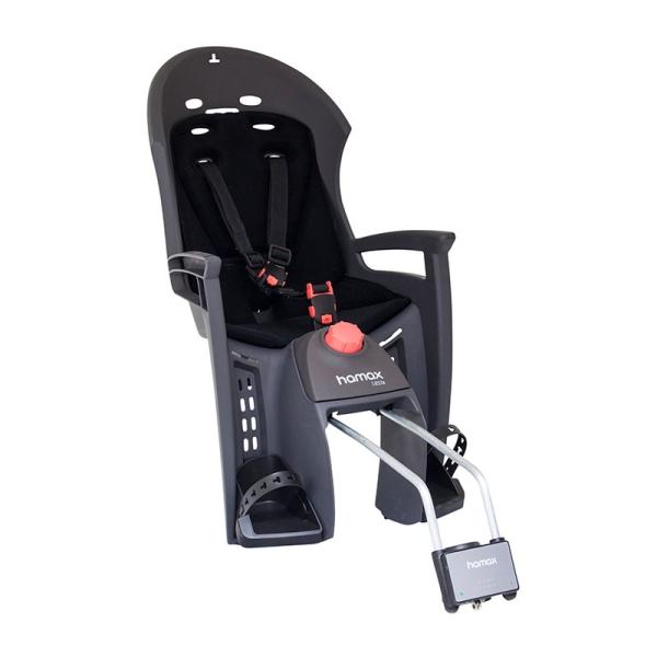 Hamax SIESTA Cykelsits med Låsbart Ramfäste, Grey/Black