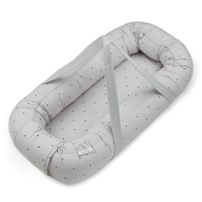 LIEWOOD Gro Babynest Classic Dot Dumbo Grey