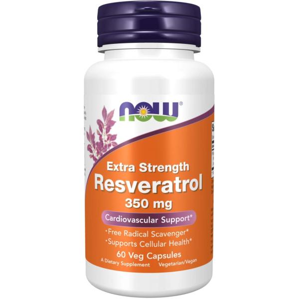 NOW Resveratrol Extra Strength 350 mg 60 vegkapslar