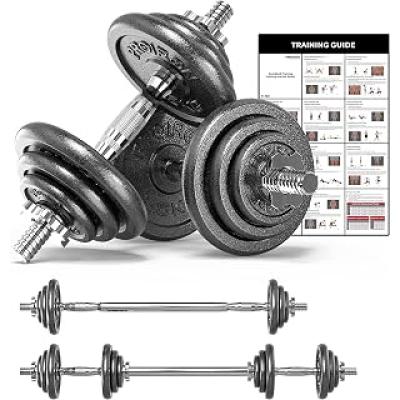 PROIRON Justerbart hantel- och skivstångsset 20 kg