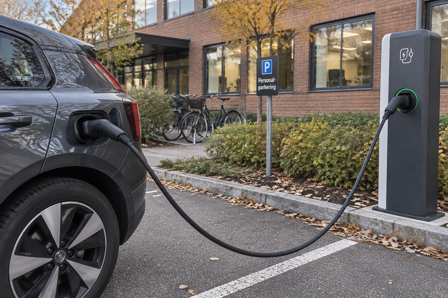 Deltaco e-Charge EV-32110 med Typ 2-kontakter och svart kabel