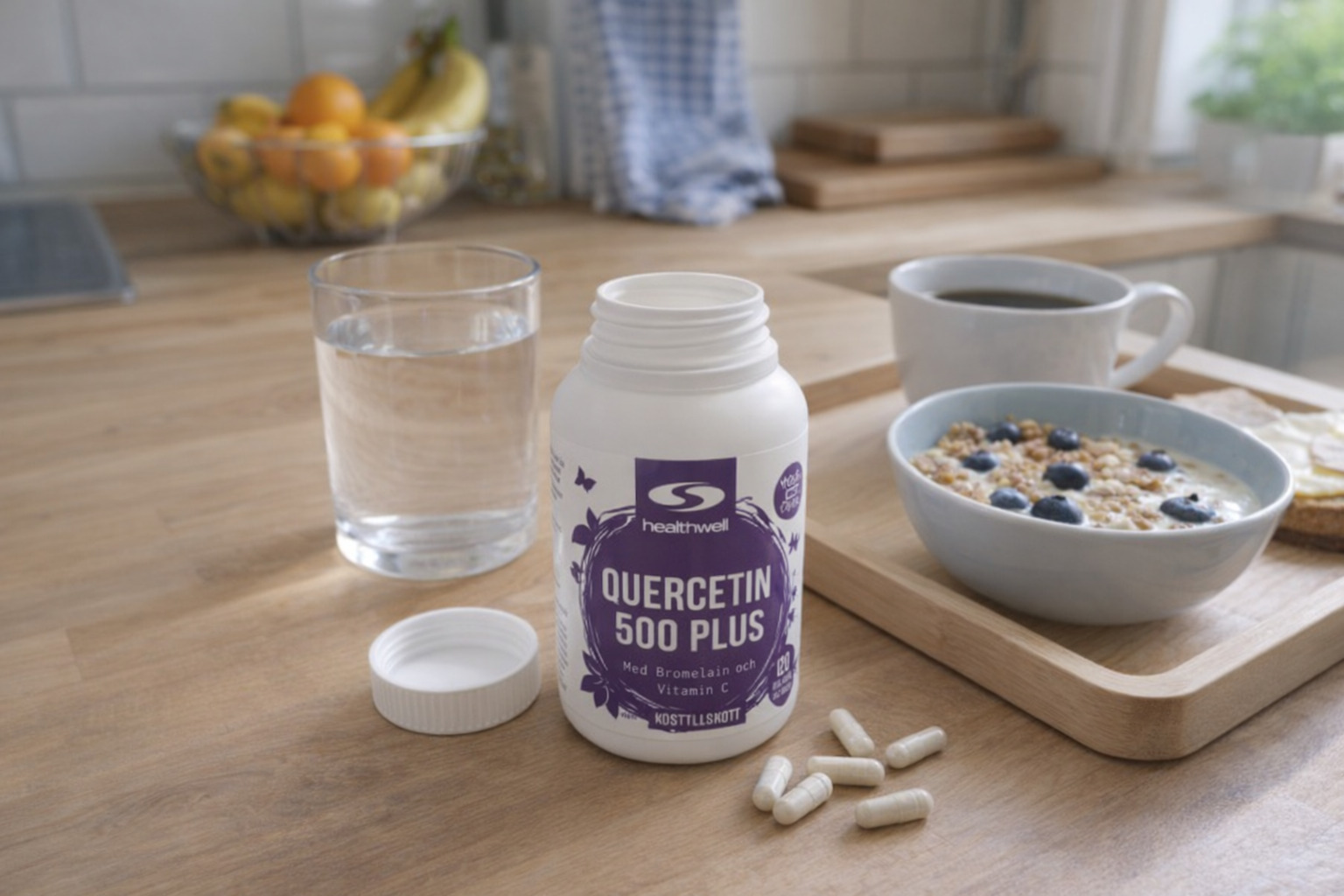 Healthwell Quercetin 500 Plus, 120 kaps.