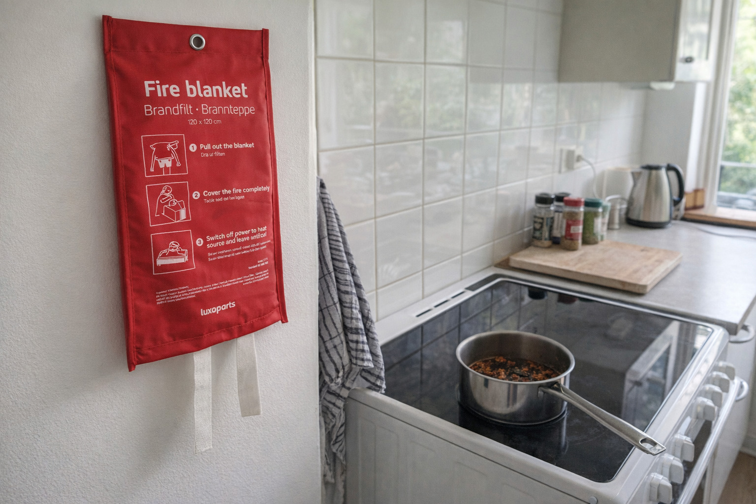 Luxorparts Brandfilt Röd 120 x 120 cm