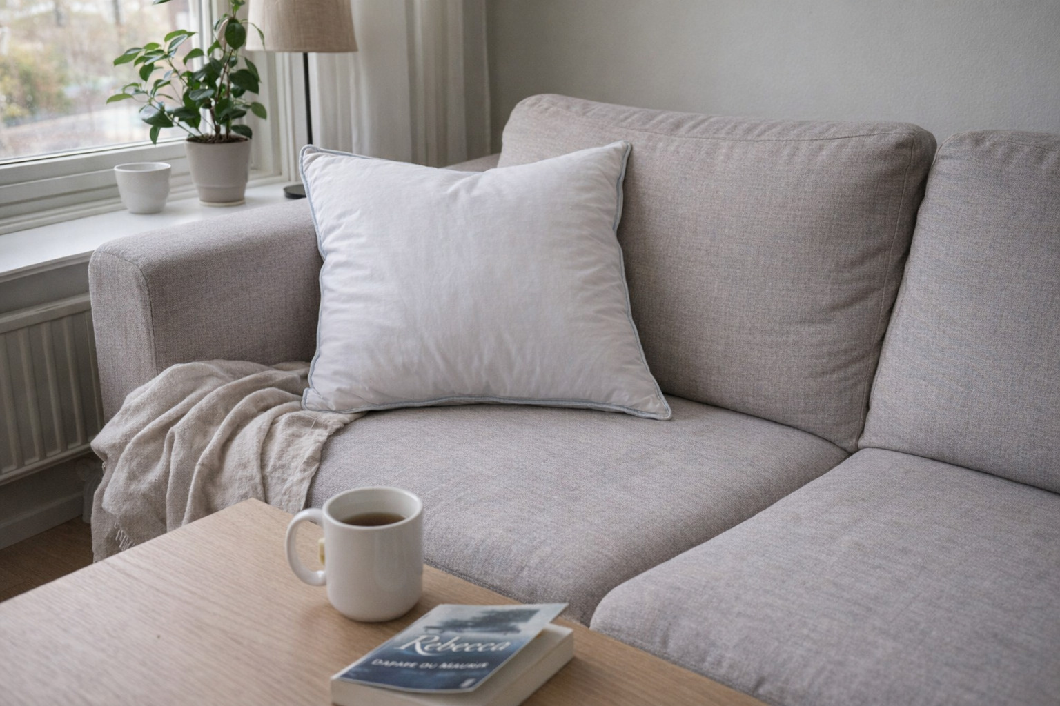 Nordun Anton medelhög dunkudde vit