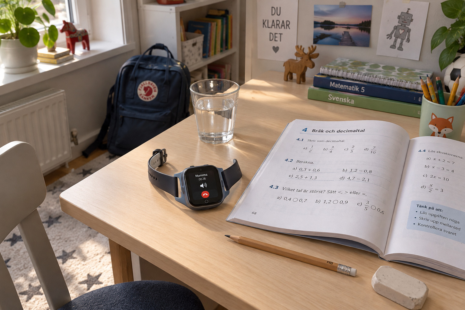 Safekid XL17 med tydlig klockvisning och enkla ikoner