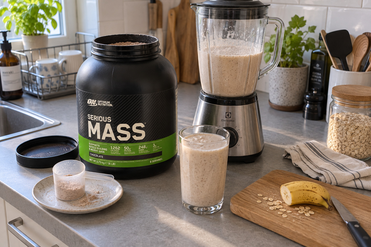 Serious Mass Vanilj, gainer i förpackning om 2722 g
