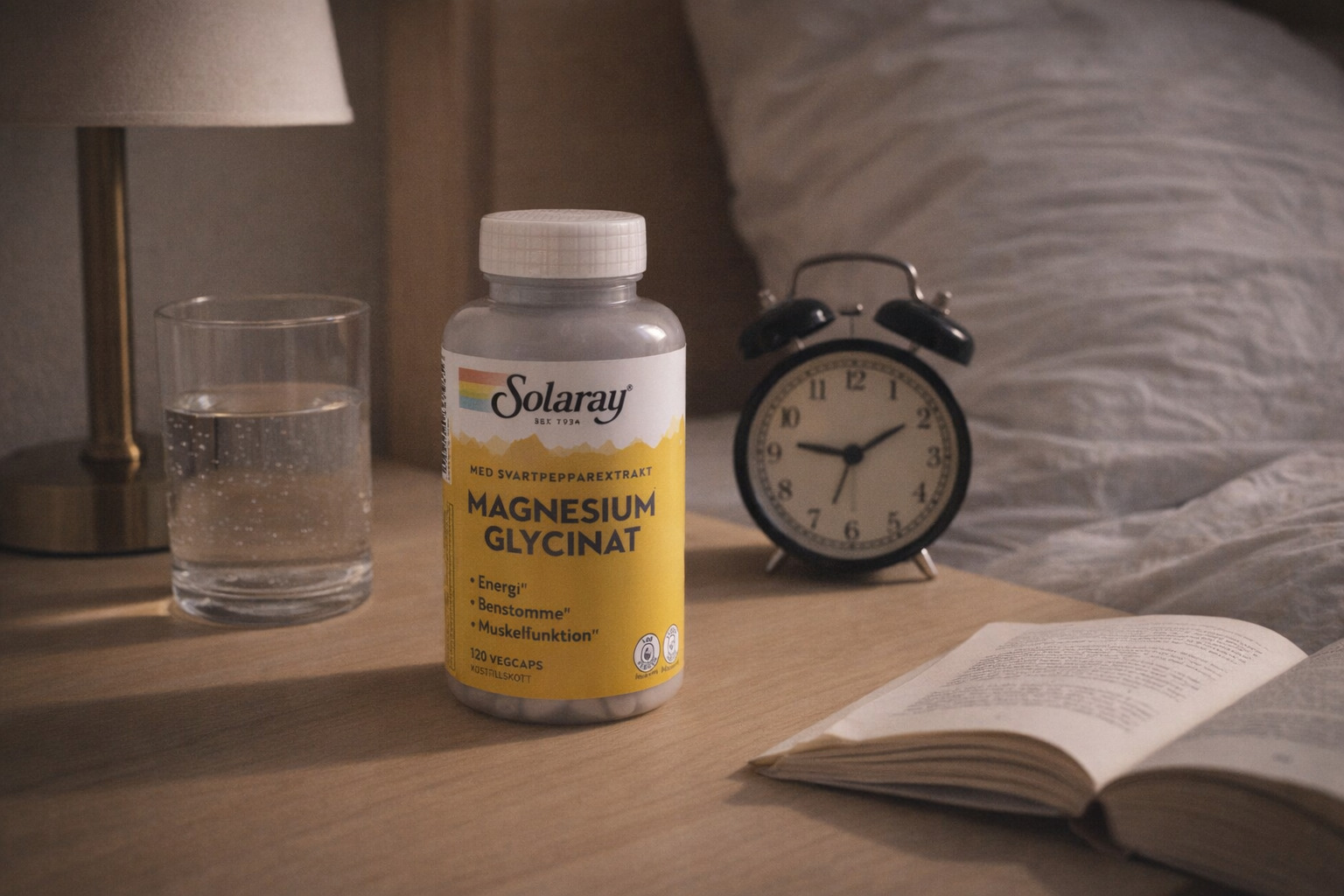 Solaray Magnesium Glycinat, 120 kapslar