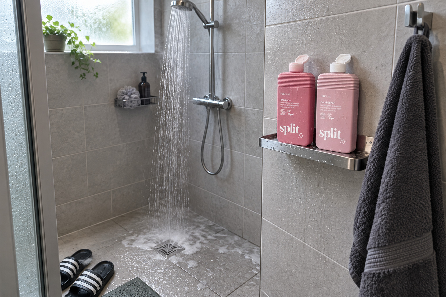 Split Fix Shampoo och Split Fix Conditioner i separata förpackningar