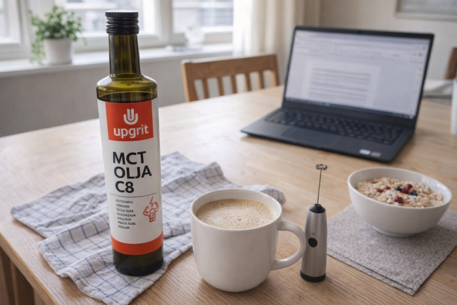 Upgrit C8 MCT-olja 500 ml flaska