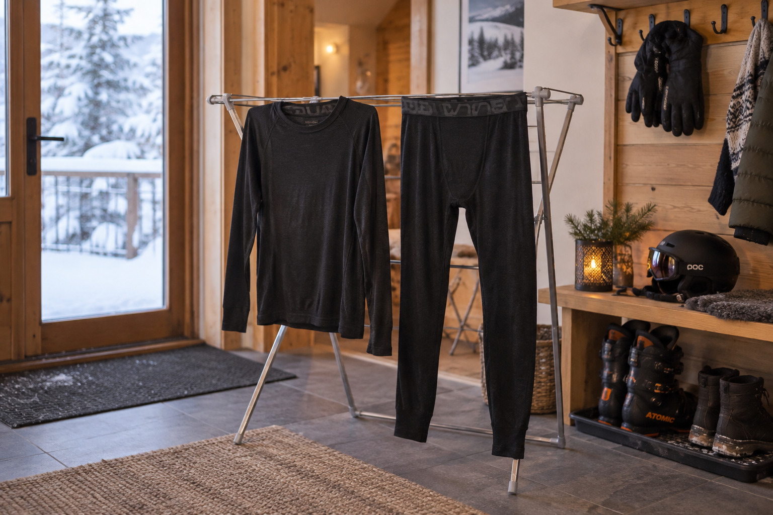 Bula Mens Merino Wool Pants i svart