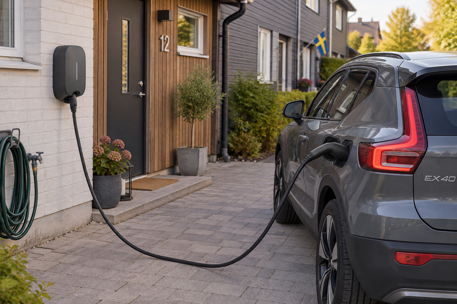 Deltaco e-Charge EV-32110 laddkabel Typ 2 till Typ 2, 10 meter