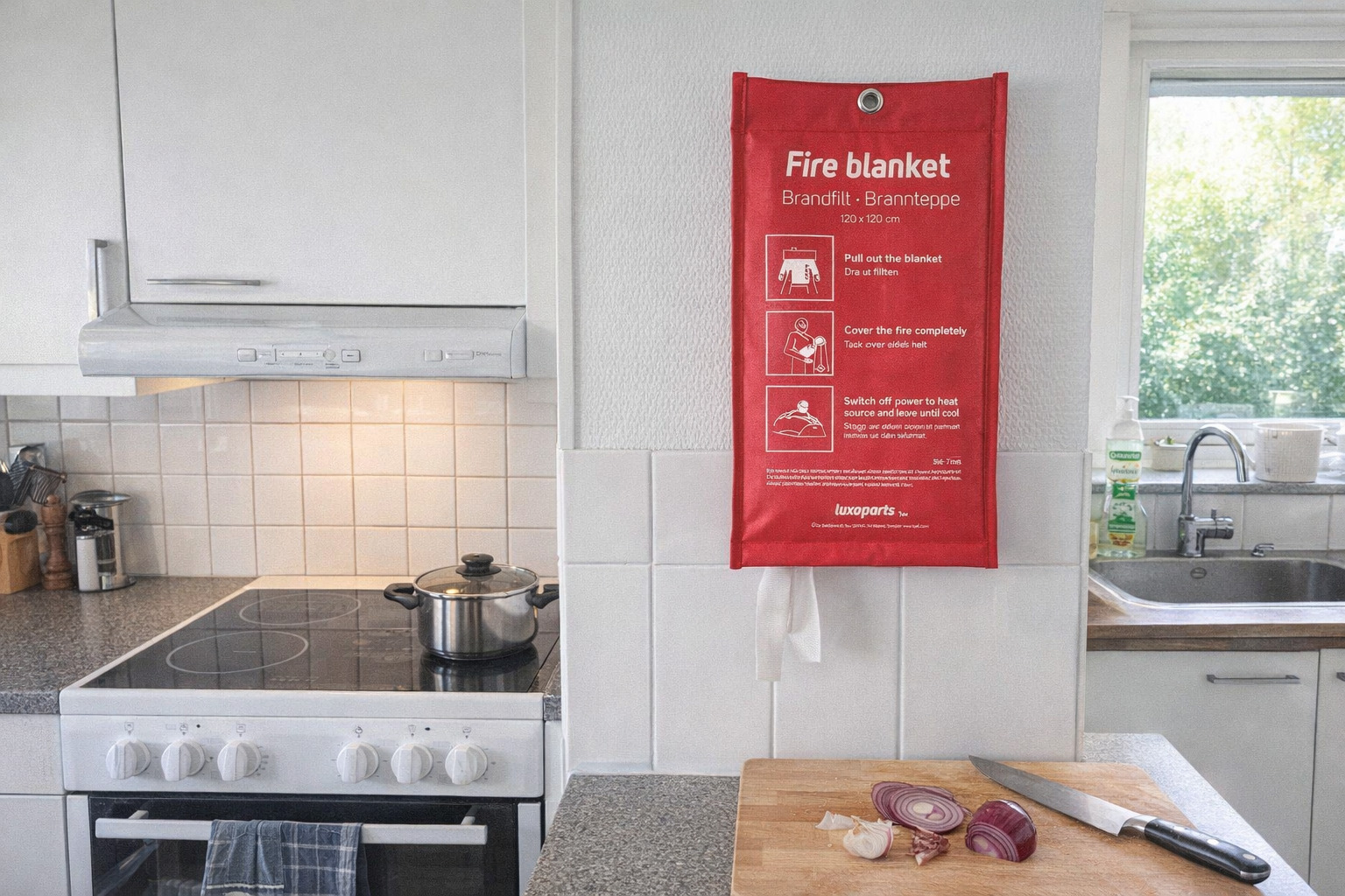 Luxorparts Brandfilt Röd 120 x 120 cm