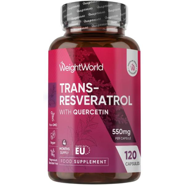WeightWorld Resveratrol + Quercetin 550 mg 120 kapslar