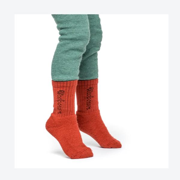 Woolpower Kids' Socks Logo 400 Autumn Red